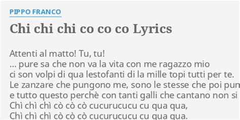 chi conduceva cocco|pippo franco lyrics english.